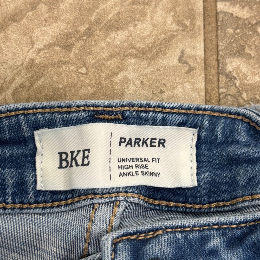 BKE Parker Womens High Rise Ankle Skinny Distressed Jeans Medium Wash Size 28 - Picture 4 of 15